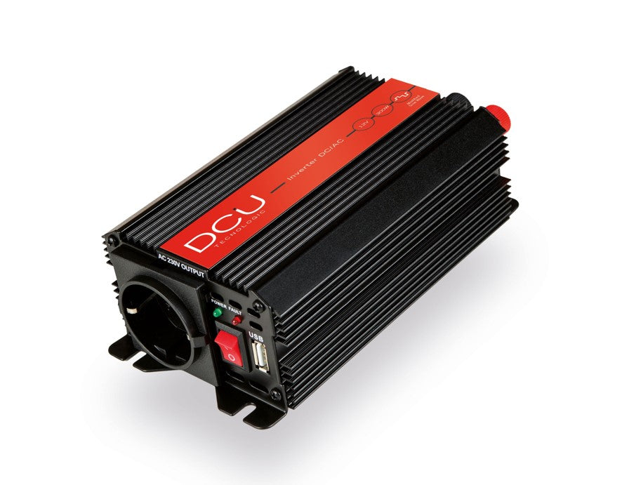Inversor corriente 300W 12v a 230v, Profesional, Onda modificada, Pinzas bateria