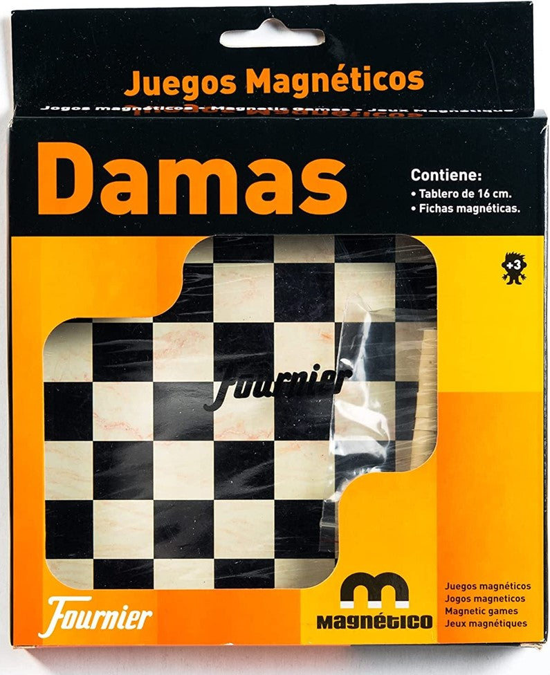 Juego Damas magnetico, 16×16 cmtrs
