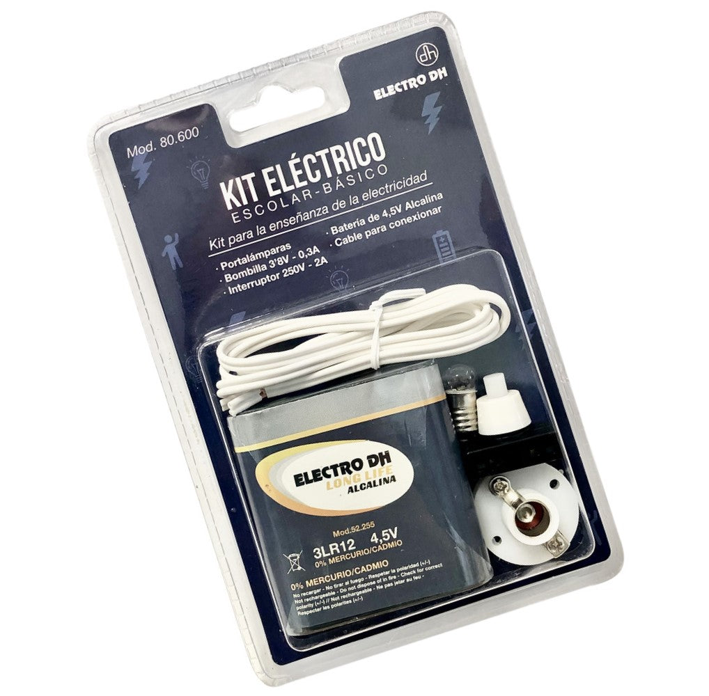 Kit electrico escolar basico, didactico