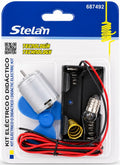 Kit Eléctrico Didáctico | Motor, Portapilas y Componentes para Experimentos