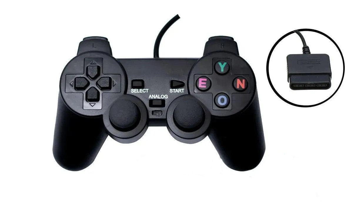 Mando consola PS2, con cable y conector, reemplazo, compatible, analogico