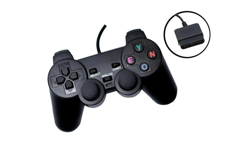 Mando consola PS2, con cable y conector, reemplazo, compatible, analogico