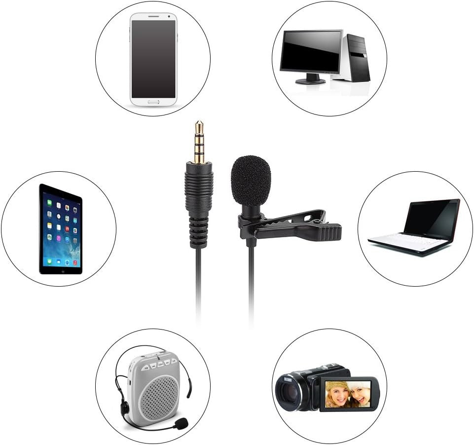 Microfono solapa conector 3,5mm, para grabaciones en dispositivos
