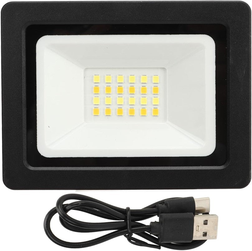 Foco LED Portátil Recargable 10W 1000 lm | Luz Blanca y Cálida | Powerbank | Base Magnética