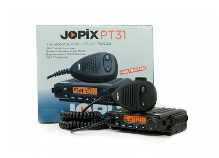Emisora CB 27 MHz con Antena Magnética – 40 Canales AM/FM | Alimentación 12V