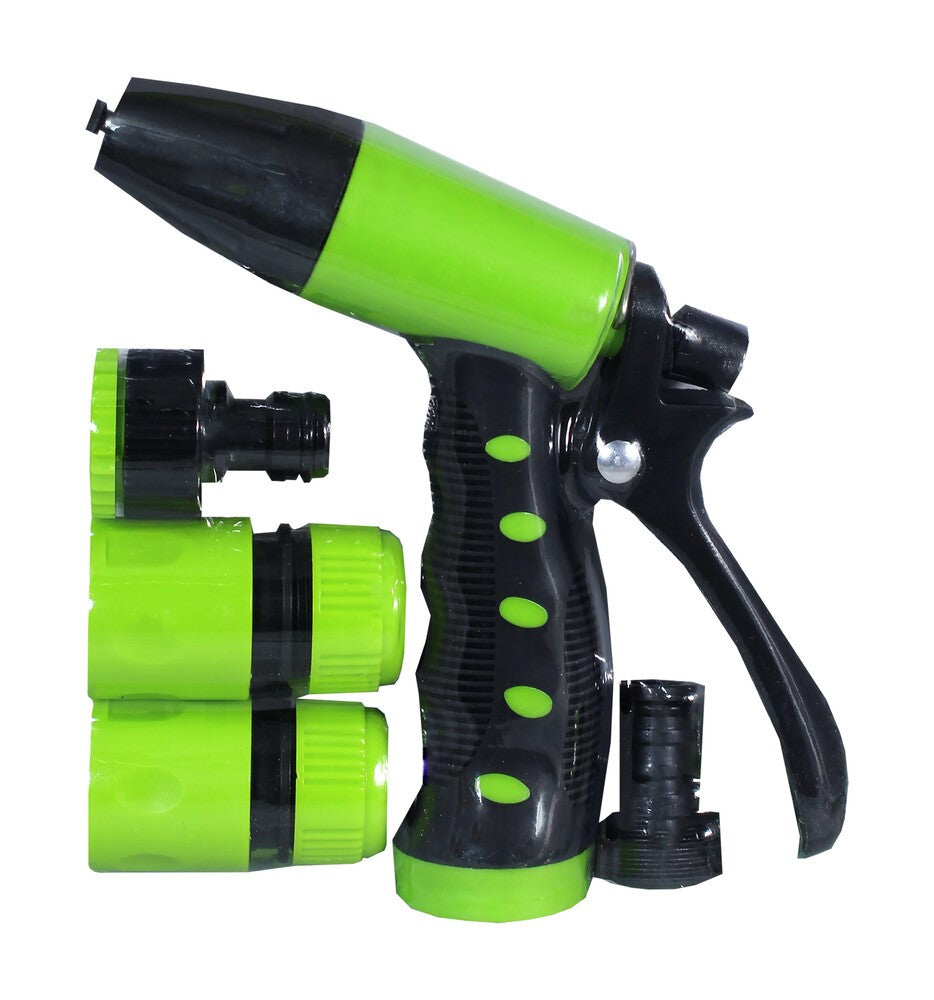 Pistola de riego agua, difusora + 4accesorios. ABS/TPR