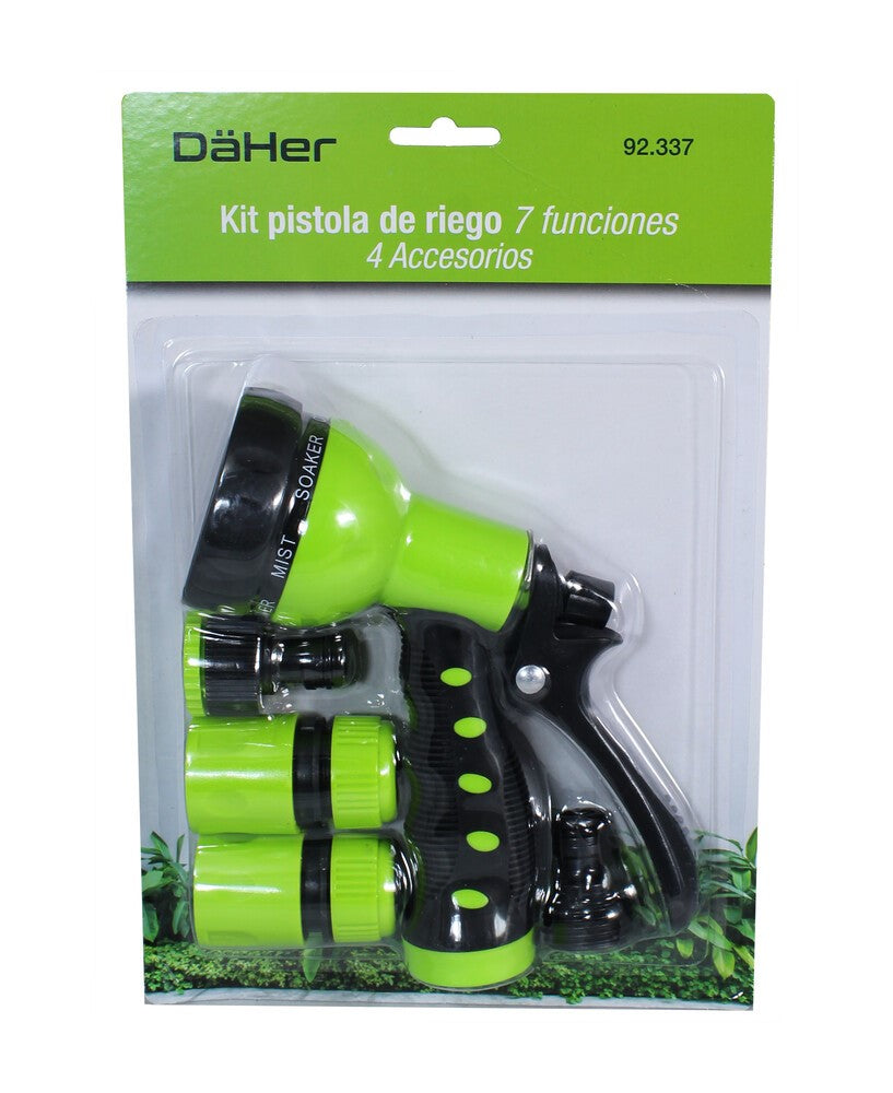 Pistola cabezal difusora agua 7 funciones, jardin, multifuncion, accesorios