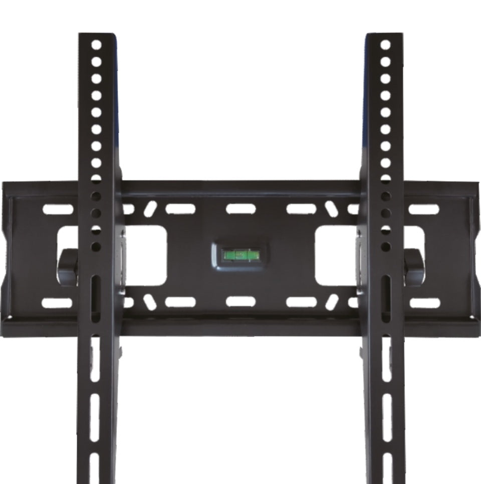 Soporte TV fijo-basculante, 32" a 55", incluye tornilleria y nivelador de burbuja