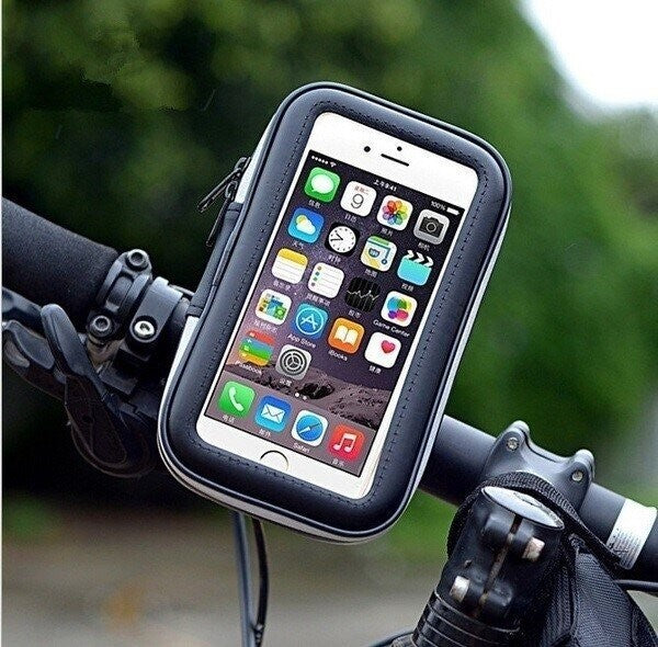 Soporte movil con funda impermeable, bicicletas, patinetes, facil instalacion