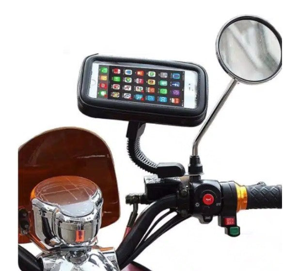 Soporte movil para moto, funda impermeable, tactil