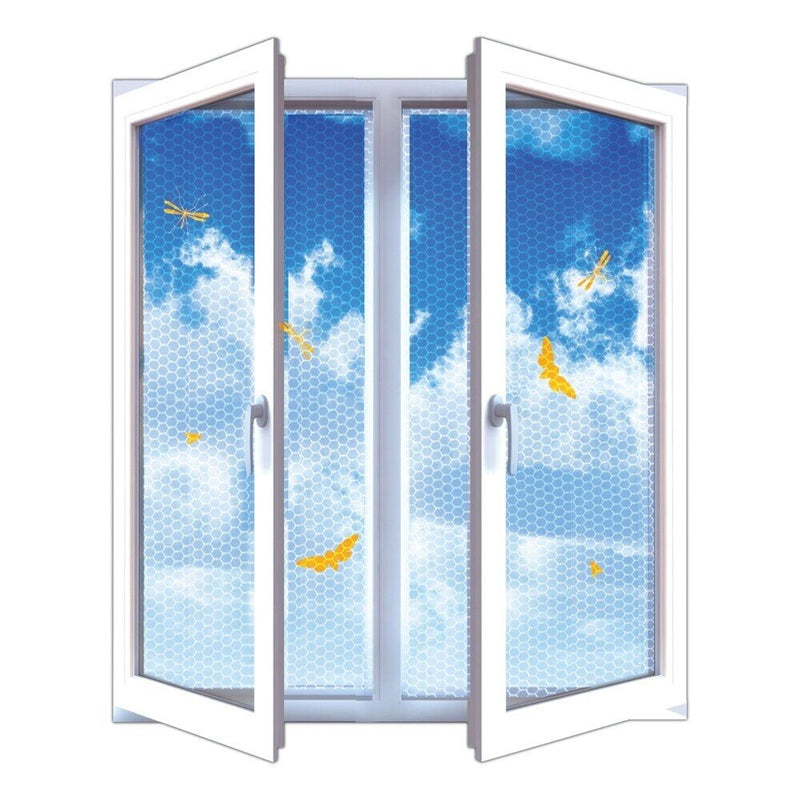 Tela mosquitera ventanas, facil montaje, 2 unidades, tela de 1,3 x 1,5 metros.