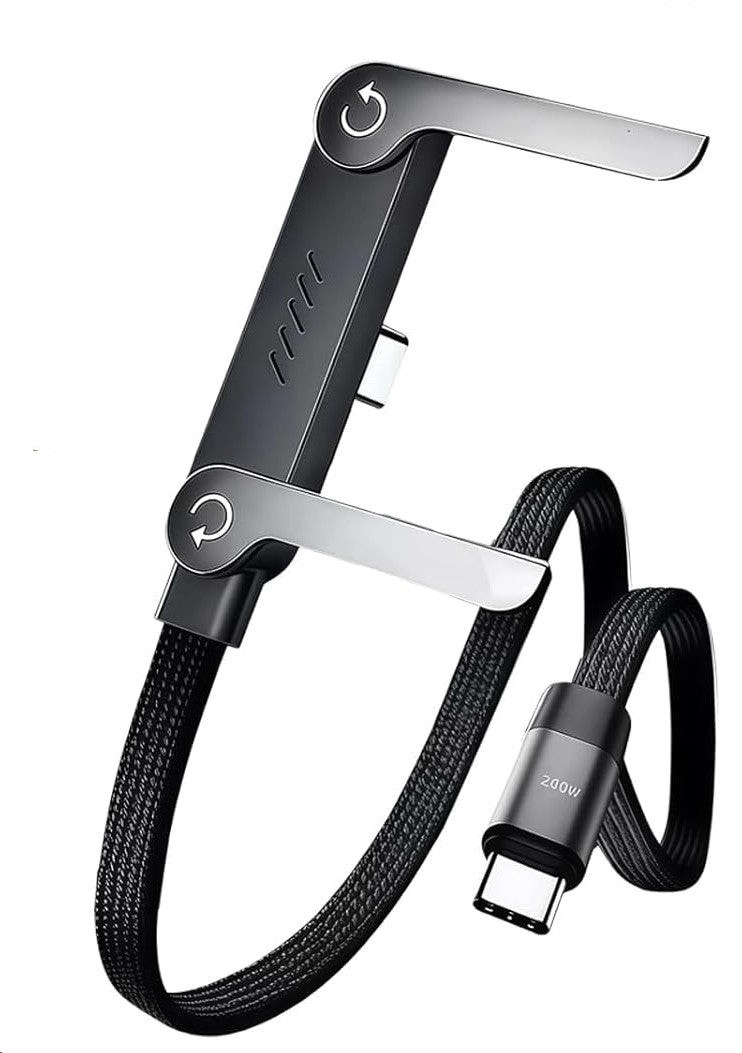 Cable USB-C Lateral con Soporte Integrado 240W – Carga Rápida | 1,2 m