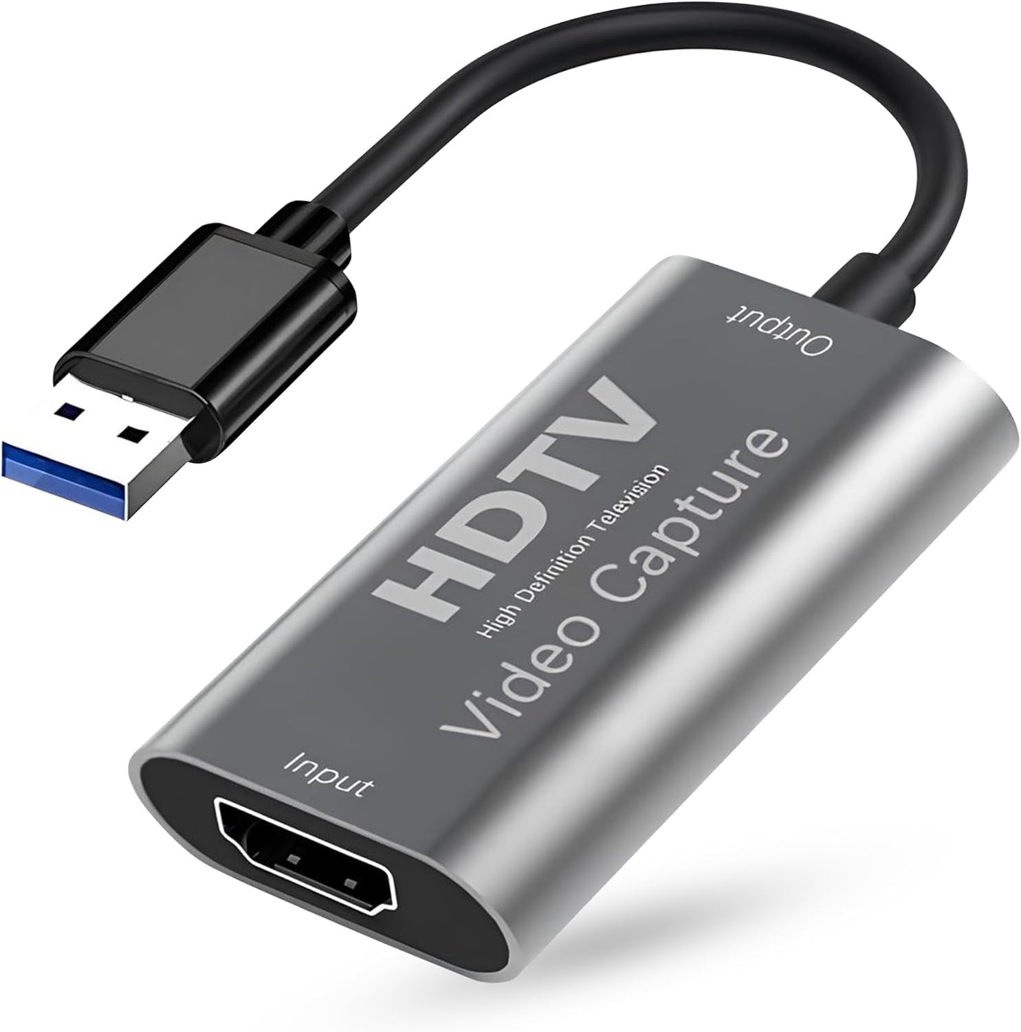 Capturadora de video, HDMI hembra (entrada) a USB A macho (salida) v3.0 con 20cm cable.